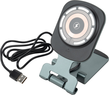 Logotrade dāvanas foto: Tālruņa turētājs ar bezvadu lādētāju