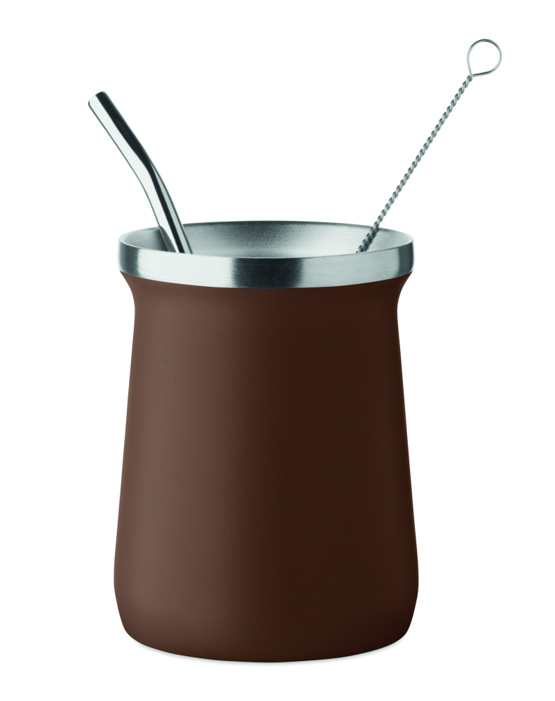 Logotrade ziemassvētku dāvanas foto: Yerba mate tējas krūze