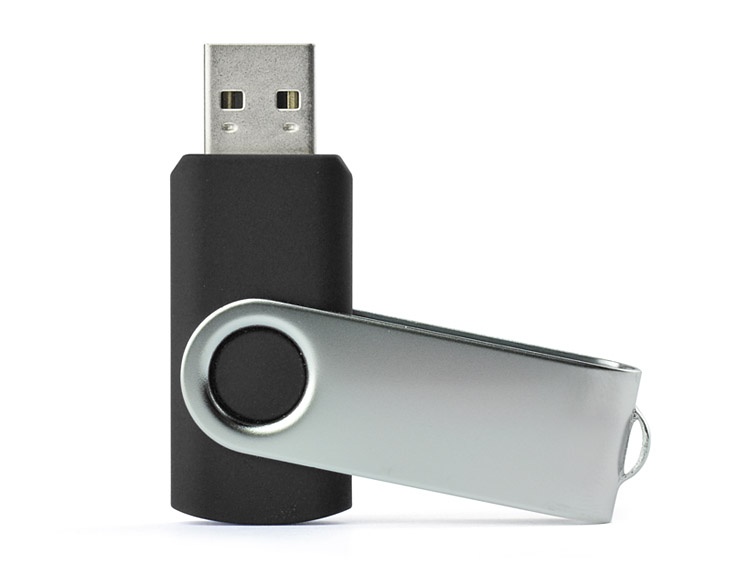 Логотрейд бизнес-подарки картинка: USB mälupulk Twister, 8 GB, must