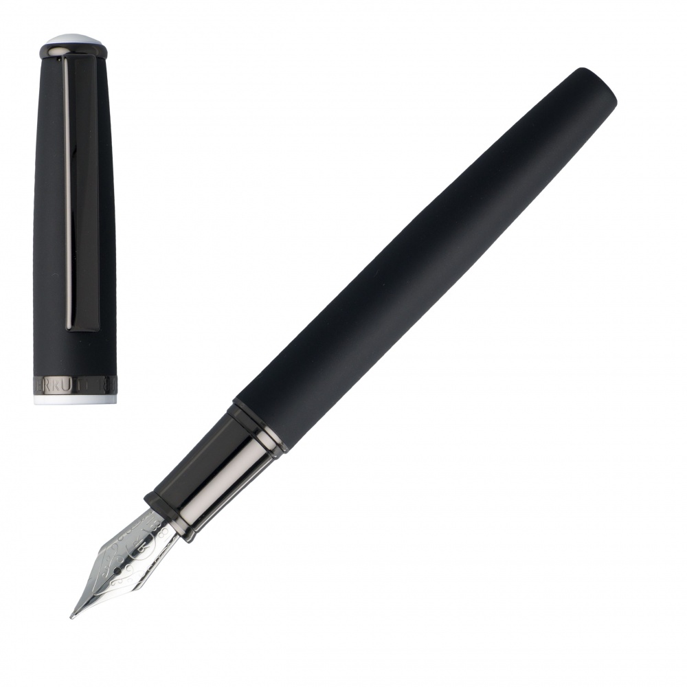 Логотрейд pекламные cувениры картинка: Fountain pen Spring Black, многоцветный