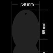 Логотрейд pекламные подарки картинка: Oтражатель Oval 1