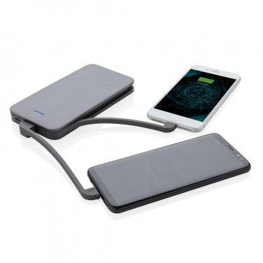 Лого трейд бизнес-подарки фото: Firmakingitus: 10.000 mAh MFi licensed powerbank , silver