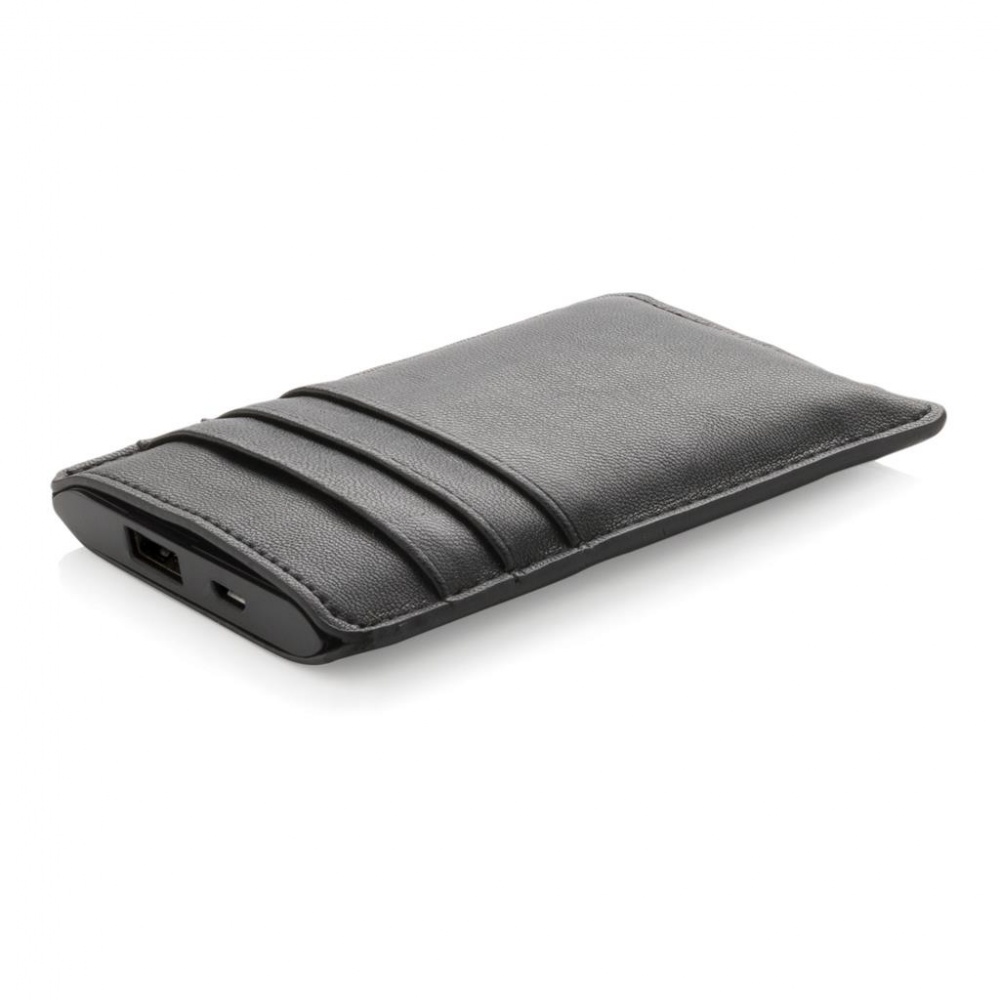 Лого трейд бизнес-подарки фото: Reklaamtoode: Swiss Peak Powerbank wallet, black