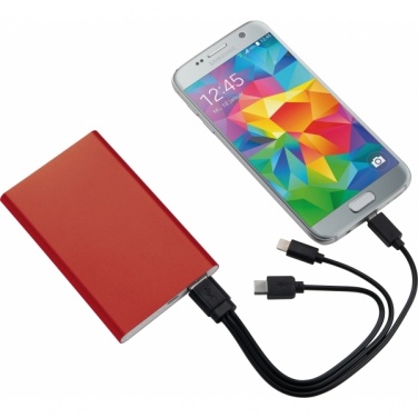 Логотрейд pекламные продукты картинка: Power Bank LIETO 4000 mAh, красный