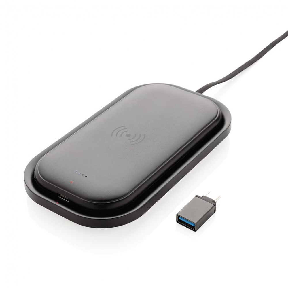 Логотрейд бизнес-подарки картинка: Reklaamkingitus: Wireless charging 5.000 mAh powerbank base, black