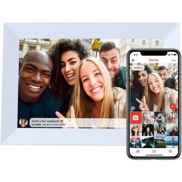 Лого трейд бизнес-подарки фото: Prixton Prado Frameo 10-дюймовая цифровая фоторамка с Wi-Fi