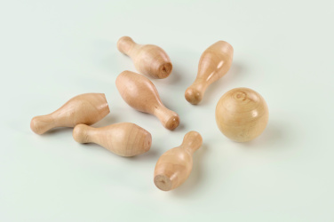 Логотрейд pекламные подарки картинка: Mini pine wood bowling set