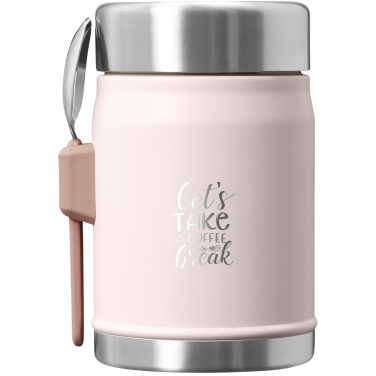 Лого трейд бизнес-подарки фото: Банка для еды объемом 400 мл с ложкой-вилкой Stanley Legendary