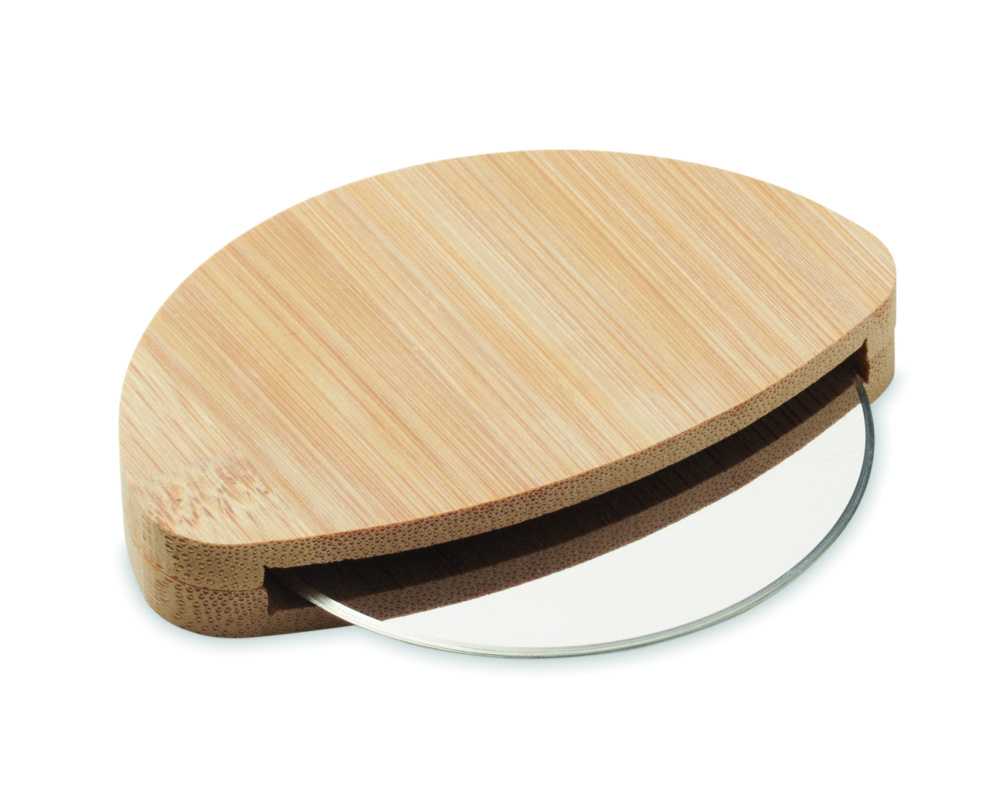 Лого трейд pекламные продукты фото: Round bamboo pizza cutter