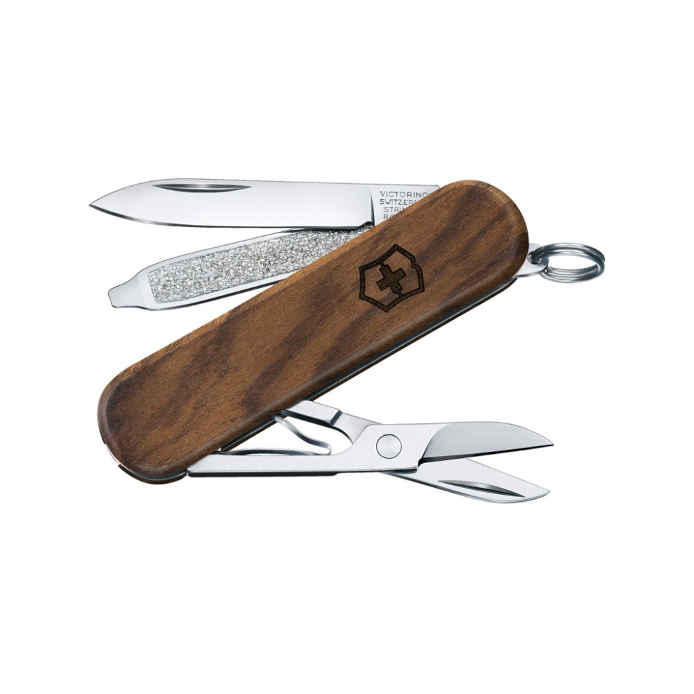 Логотрейд pекламные cувениры картинка: Карманный нож VICTORINOX Classic SD Wood, 5 функций