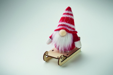 Логотрейд pекламные подарки картинка: Gnome on wooden sleigh