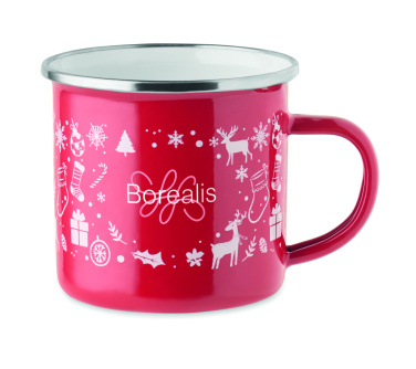 Лого трейд pекламные cувениры фото: Christmas enamel mug 300ml