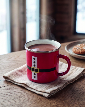 Лого трейд pекламные cувениры фото: Santa enamel vintage mug 300ml