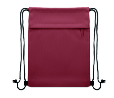 Логотрейд pекламные подарки картинка: Drawstring bag in 600D RPET