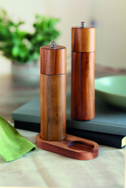 Логотрейд pекламные подарки картинка: Acacia salt & pepper grinders