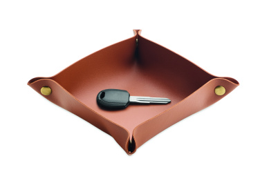 Лого трейд pекламные cувениры фото: Foldable PU key tray