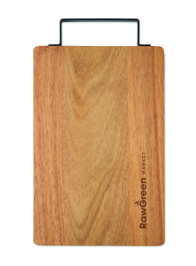 Лого трейд pекламные cувениры фото: Acacia board with steel handle