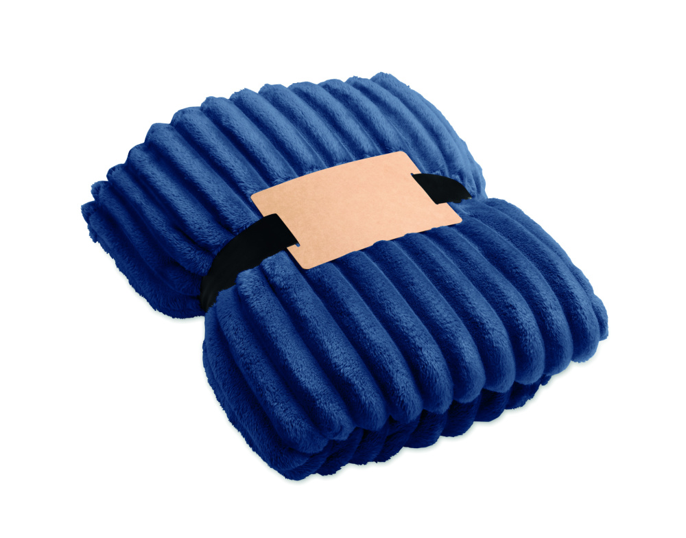 Логотрейд pекламные cувениры картинка: RPET fleece striped blanket