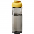 H2O Active® Eco Base 650 ml sportflaska med uppfällbart lock, Träkol / Gul