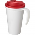 Americano® Grande 350 ml mugg med spillsäkert lock, Vit/röd