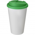 Americano® 350 ml mugg med spillsäkert lock, Vit/grön