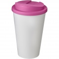 Americano® 350 ml mugg med spillsäkert lock, Vit / Magenta