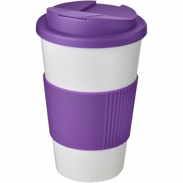 Logotrade profilreklam bild: Americano® 350 ml mugg med grepp och spillsäkert lock