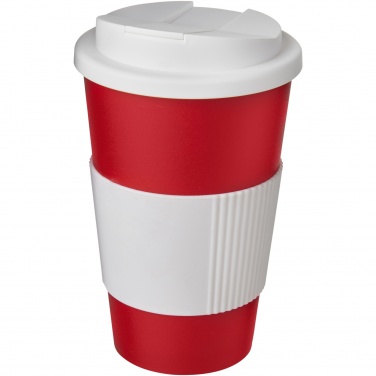 Logotrade presentreklam bild: Americano® 350 ml mugg med grepp och spillsäkert lock