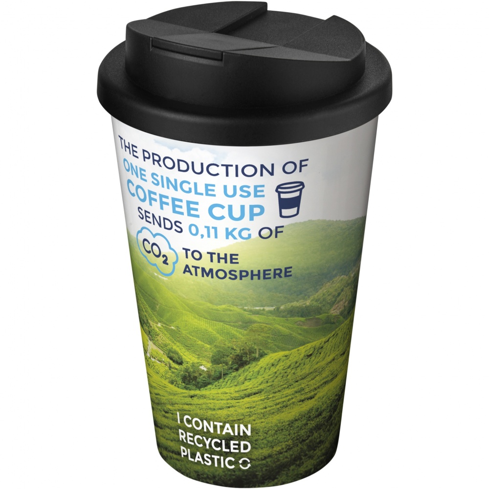 Logotrade kampanjprodukter bild: Brite-Americano® 350 ml mugg med spillsäkert lock