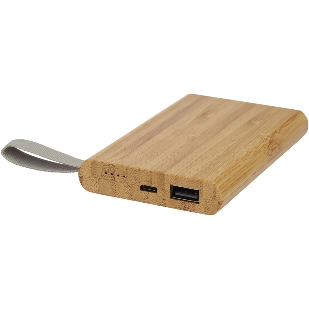 Logotrade profilreklam bild: Tulda 5000 mAh powerbank bambu