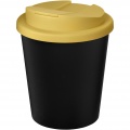 Americano® Espresso Eco 250 ml återvunnen termomugg med spillsäkert lock, Solid svart/gul