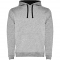 Urban hoodie för herr, Marl Grey / Solid svart