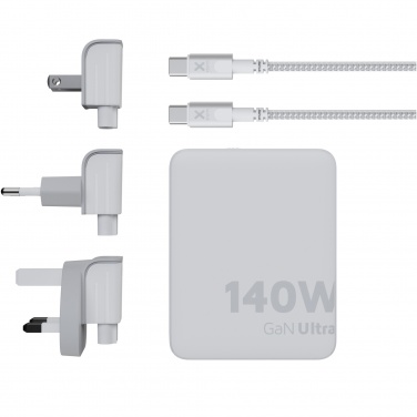 Logotrade profilprodukter bild: Xtorm XVC2140 GaN Ultra 140 W reseladdare med 240 W USB-C PD-kabel