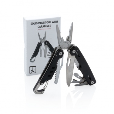 Logotrade reklamprodukter bild: Solid multitool med karbinhake