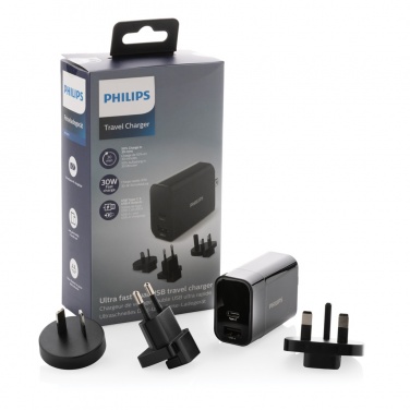 Logotrade kampanjprodukter bild: Philips 30W ultrasnabb PD reseladdare