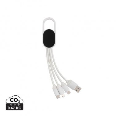 Logotrade profilreklam bild: 4-i-1 kabel med karbinclip