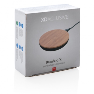 Logotrade reklamprodukter bild: Bamboo X 5W trådlös laddare