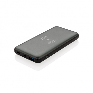 Logotrade kampanjprodukter bild: 10.000 mAh snabbladdande 10W trådlös powerbank med PD