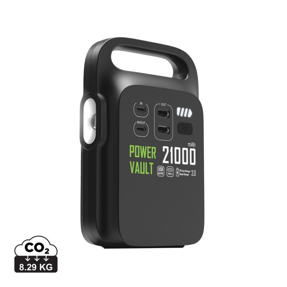 Logotrade profilreklam bild: Power Vault 21.000 mAh bärbar kraftstation RCS rplast