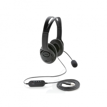 Logotrade reklamprodukter bild: Over-ear headset med kabel