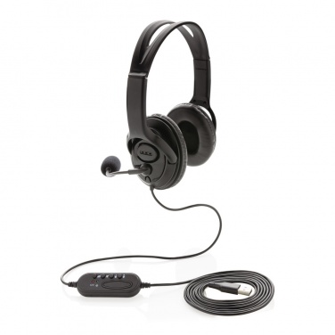 Logotrade presentreklam bild: Over-ear headset med kabel