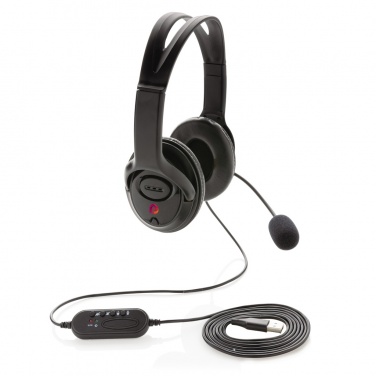 Logotrade profilprodukter bild: Over-ear headset med kabel