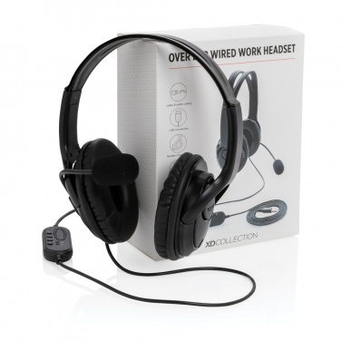 Logotrade reklamprodukter bild: Over-ear headset med kabel