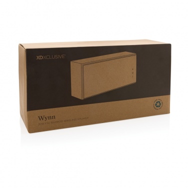 Logotrade kampanjprodukter bild: Wynn 20W bambu trådlös högtalare