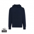 Iqoniq Yoho relaxed fit hoodie i återvunnen bomull, marin