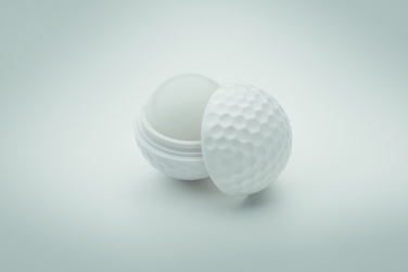 Logotrade reklamprodukter bild: Läppbalsam golfboll