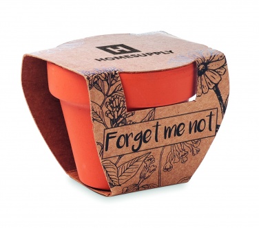 Logotrade reklamprodukter bild: Terracotta skål 'forget me not'