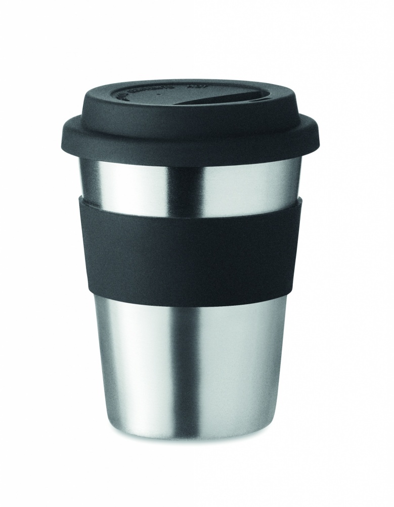 Logotrade presentreklam bild: Take away mugg rostfri