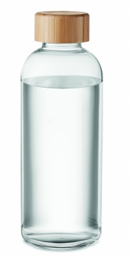 Logotrade profilreklam bild: Glasflaska med bambulock 650ml