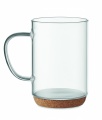 Glasmugg 400 ml med korkbotten, Transparent